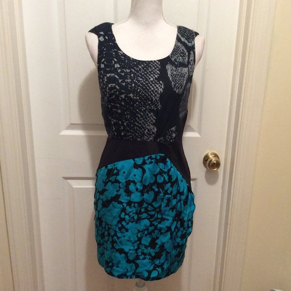 leifsdottir Dresses & Skirts - Leifsdottir Dress 4 Black Gray Blue Cap Sleeve